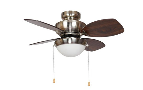 Kompact 28inch Ceiling Fan with Light Brushed Nickel