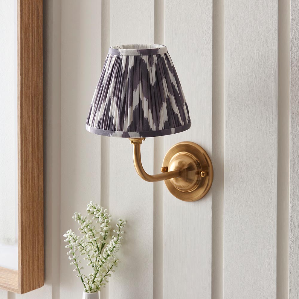 Dome Arc & Zigzag 16cm Pearl grey shade - Comet Lighting