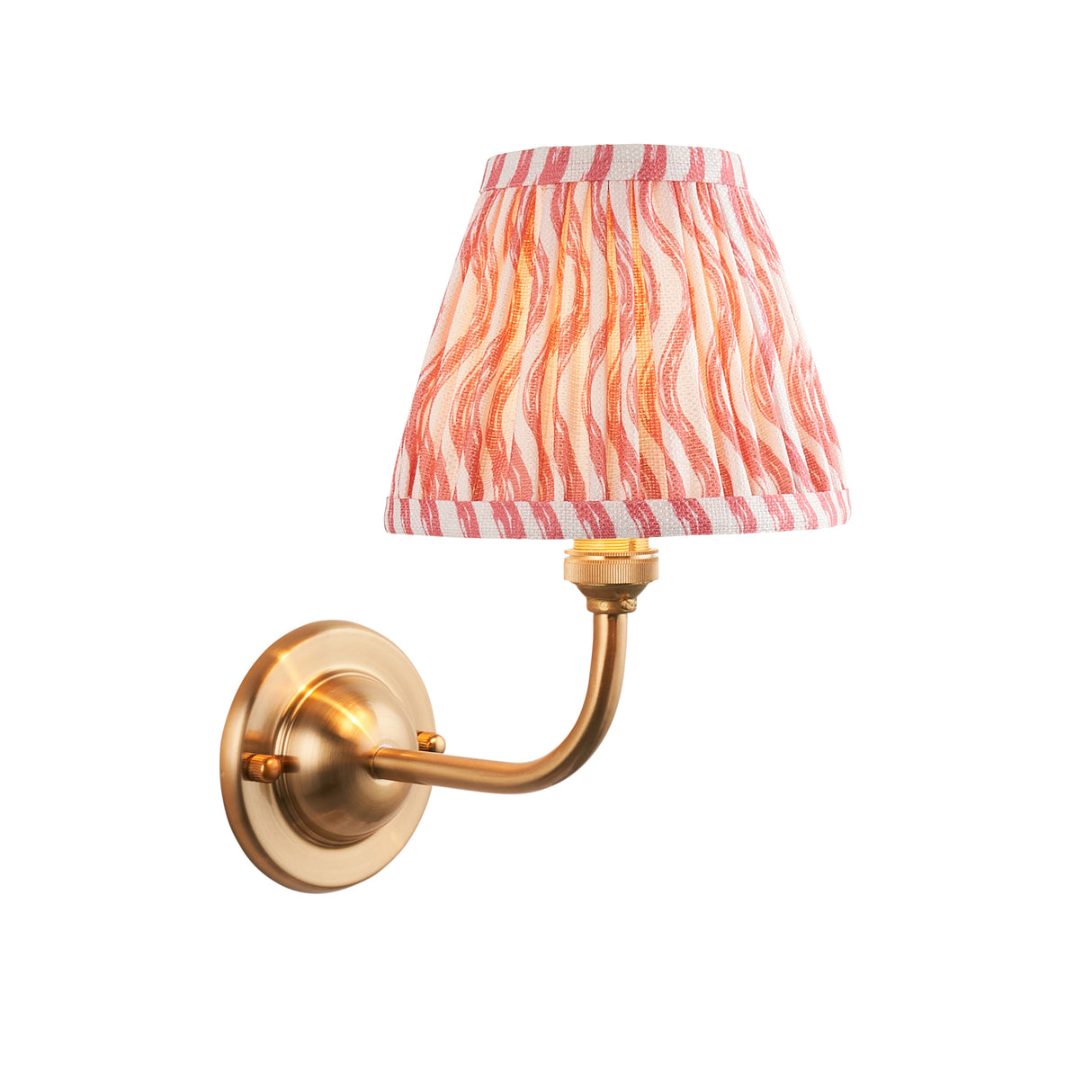 Dome Arc & Ripple 16cm Coral pink shade - Comet Lighting