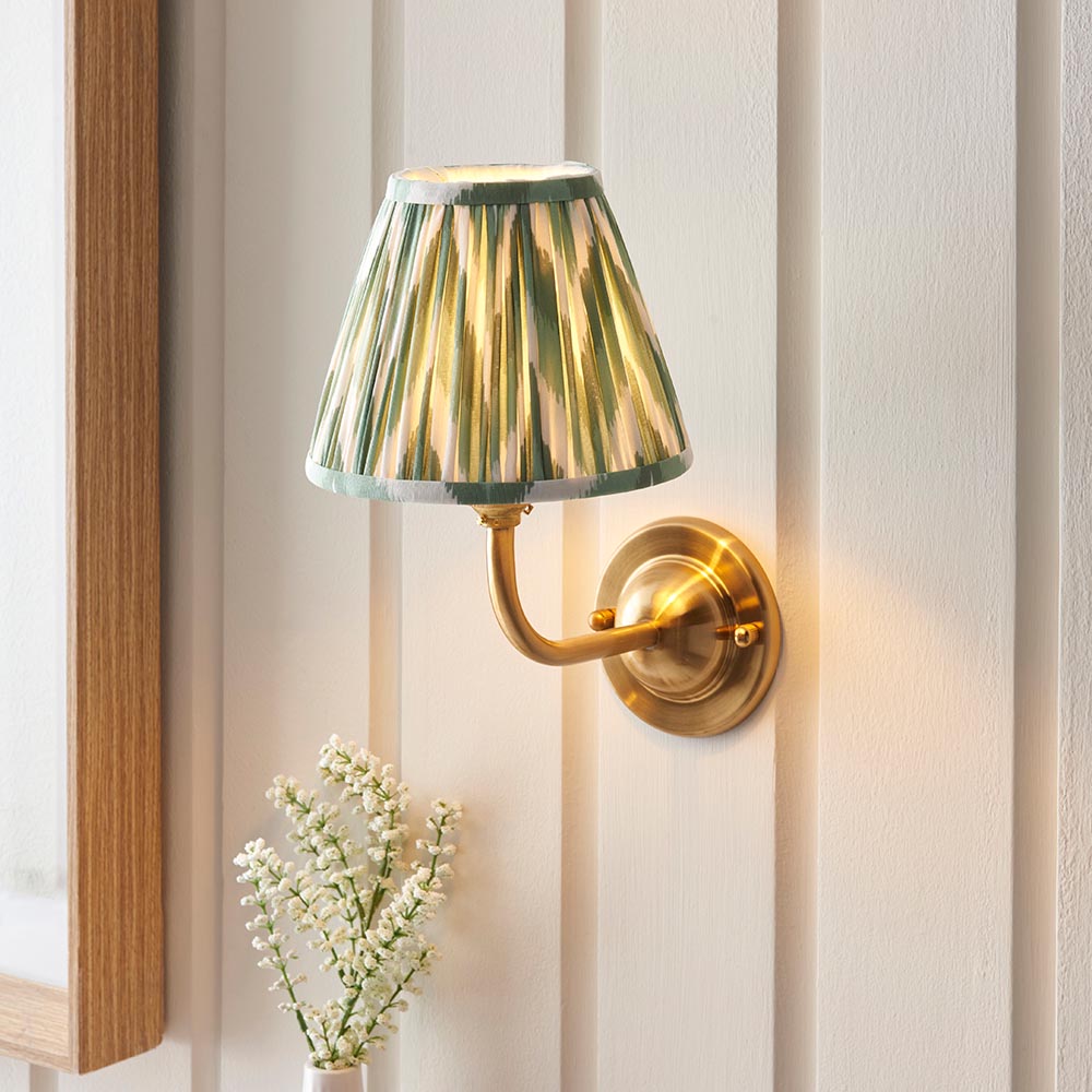 Dome Arc & Zigzag 16cm Cotswold green shade - Comet Lighting