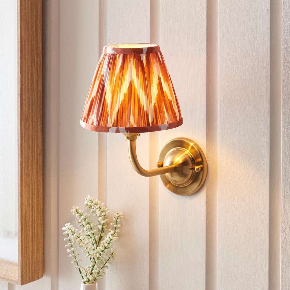 Dome Arc & Zigzag 16cm Apricot orange shade - Comet Lighting