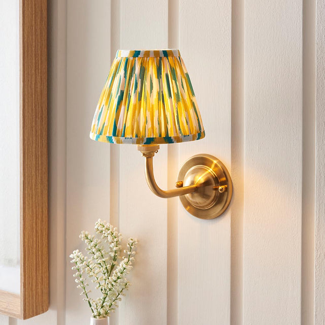 Dome Arc & Ikat 16cm Yellow & jade shade - Comet Lighting