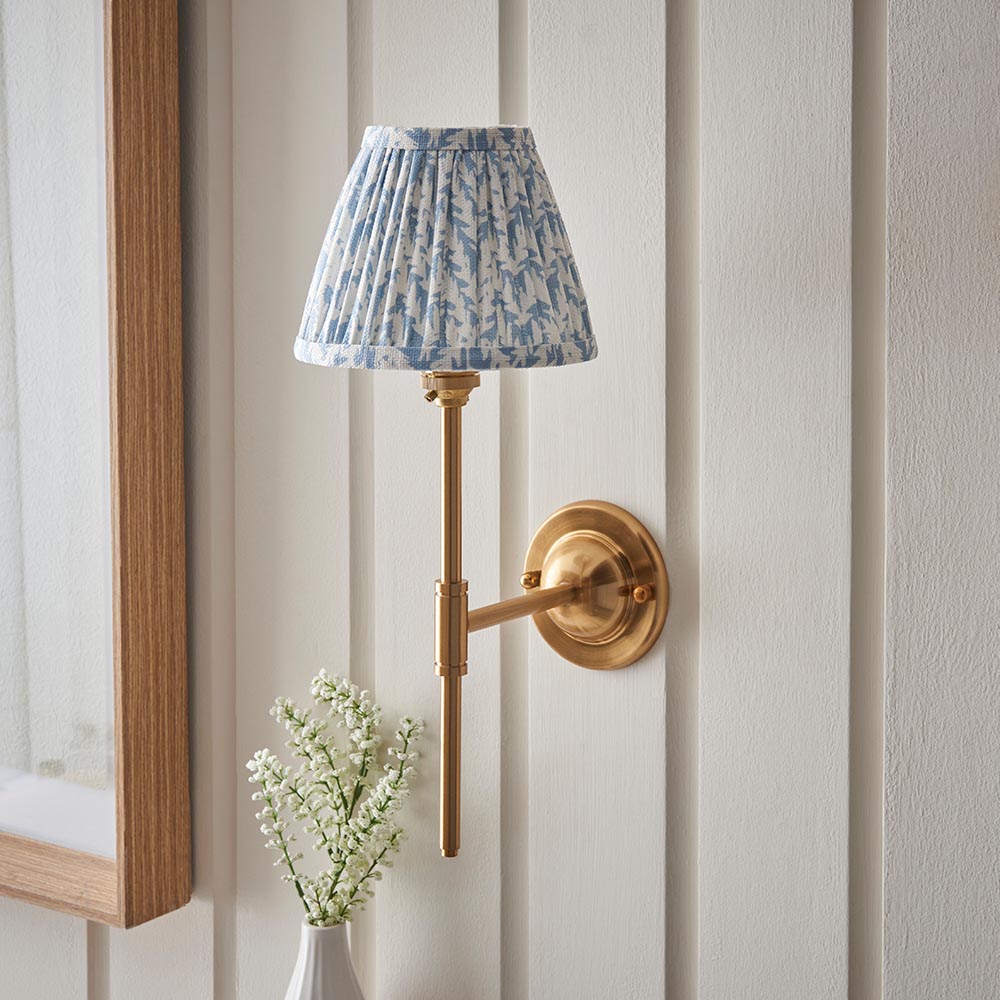 Dome T Bar & Leaf 16cm Shell bay blue shade - Comet Lighting