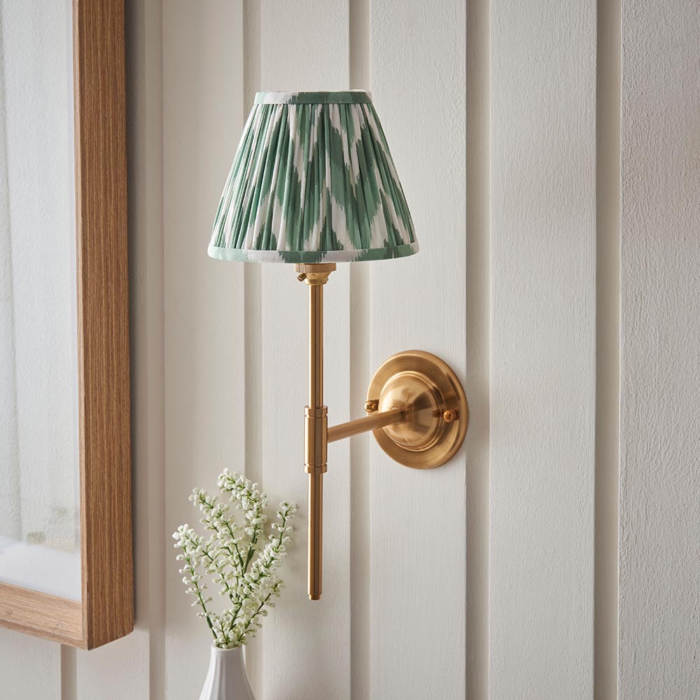 Dome T Bar & Zigzag 16cm Cotswold green shade - Comet Lighting