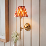 Dome T Bar & Zigzag 16cm Apricot orange shade - Comet Lighting