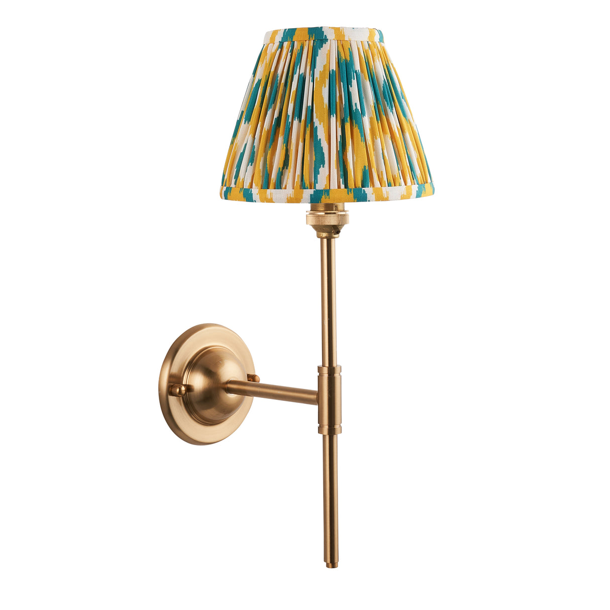 Dome T Bar & Ikat 16cm Yellow & jade shade - Comet Lighting