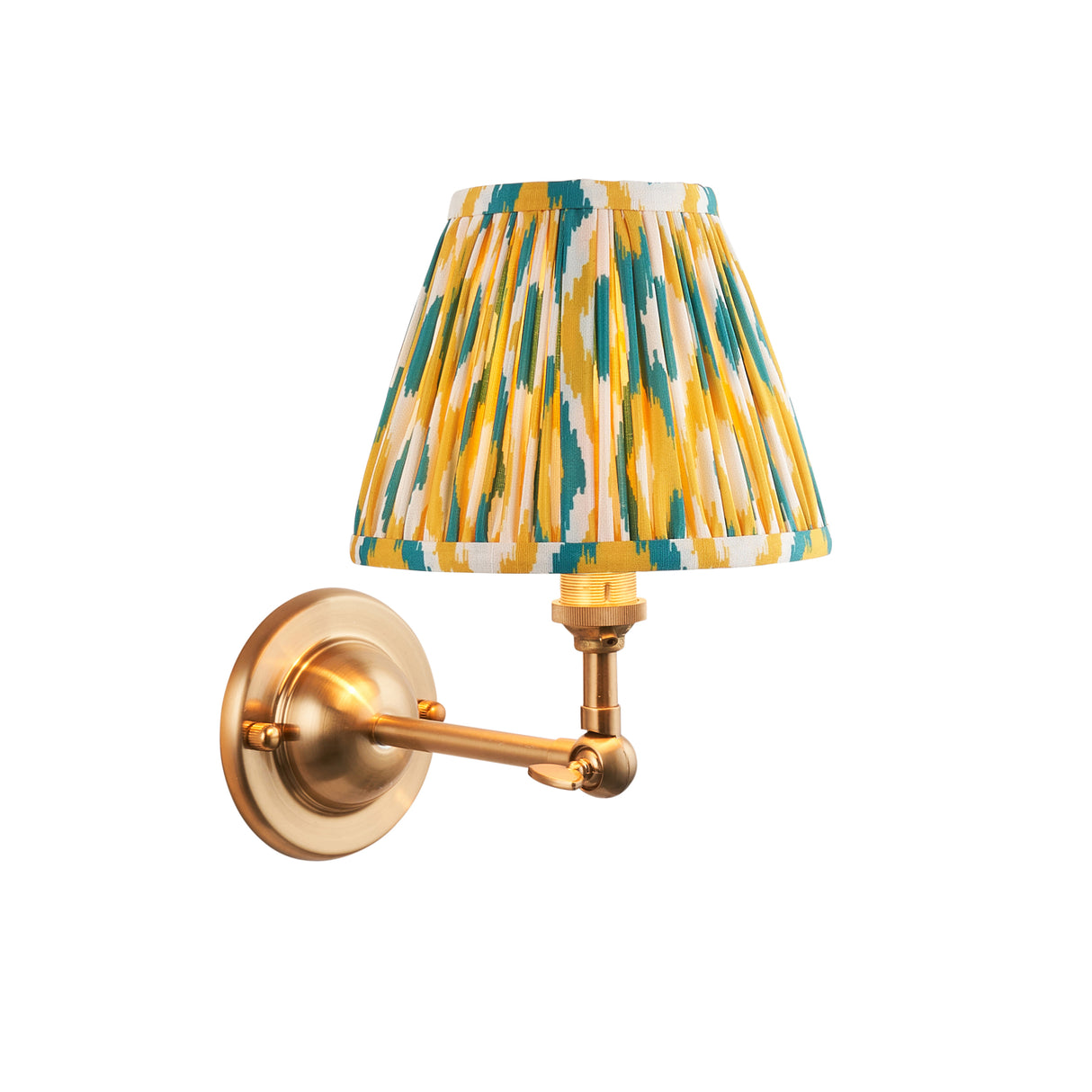 Dome Wing & Ikat 16cm Yellow & jade shade - Comet Lighting