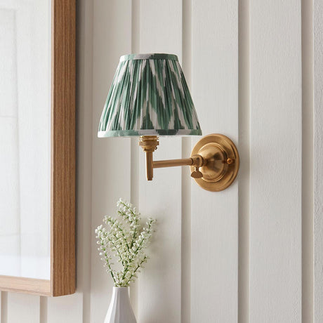 Dome Fold & Zigzag 16cm Cotswold green shade - Comet Lighting