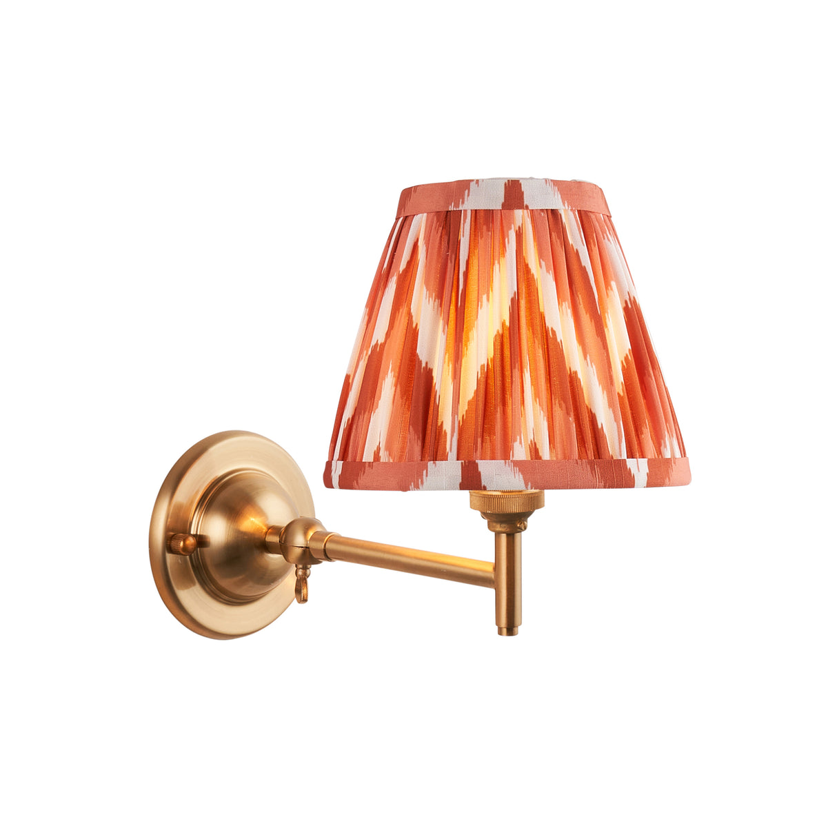 Dome Fold & Zigzag 16cm Apricot orange shade - Comet Lighting