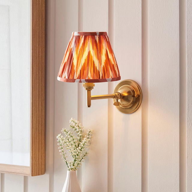 Dome Fold & Zigzag 16cm Apricot orange shade - Comet Lighting