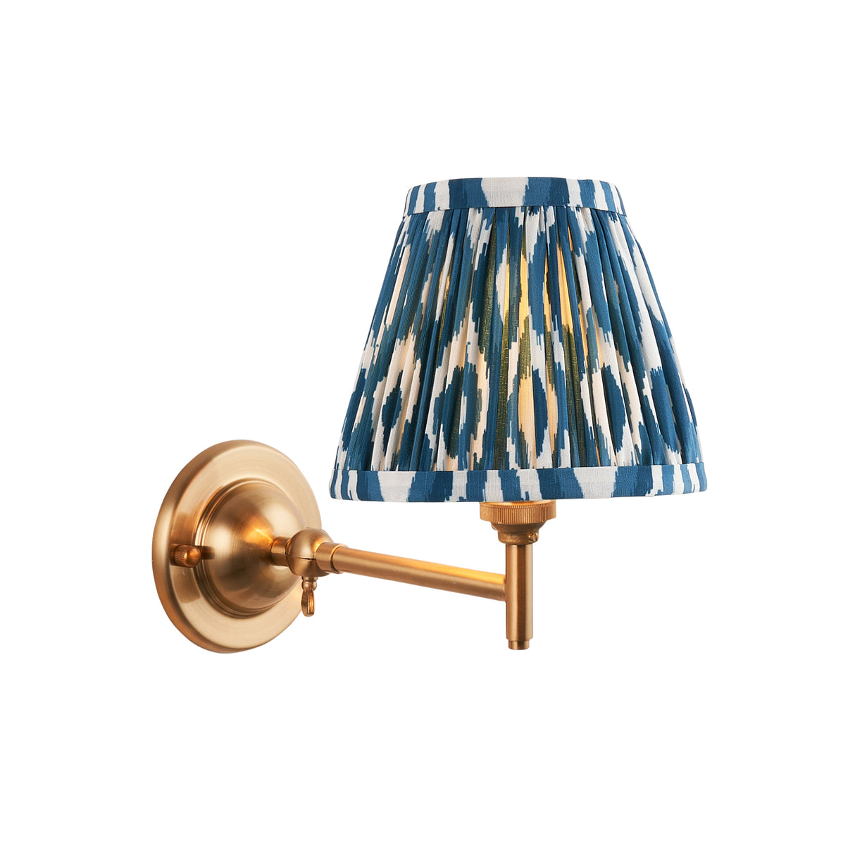 Dome Fold & Ikat 16cm Marlin blue shade - Comet Lighting