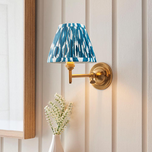 Dome Fold & Ikat 16cm Marlin blue shade - Comet Lighting