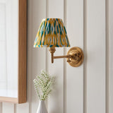 Dome Fold & Ikat 16cm Yellow & jade shade - Comet Lighting