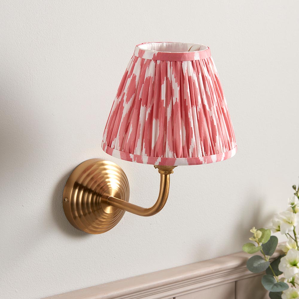 Obelisk Arc & Ikat 16cm Coral pink shade - Comet Lighting