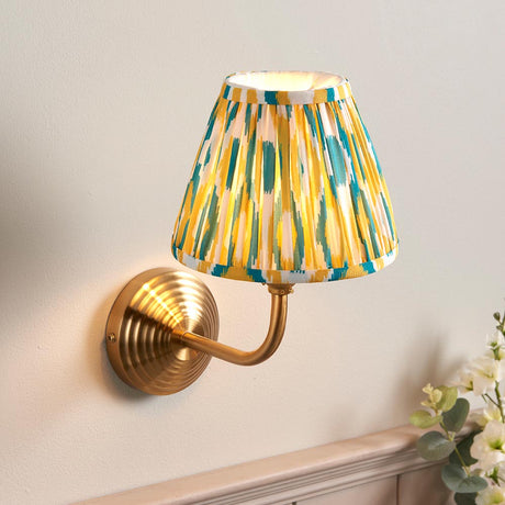 Obelisk Arc & Ikat 16cm Yellow & jade shade - Comet Lighting