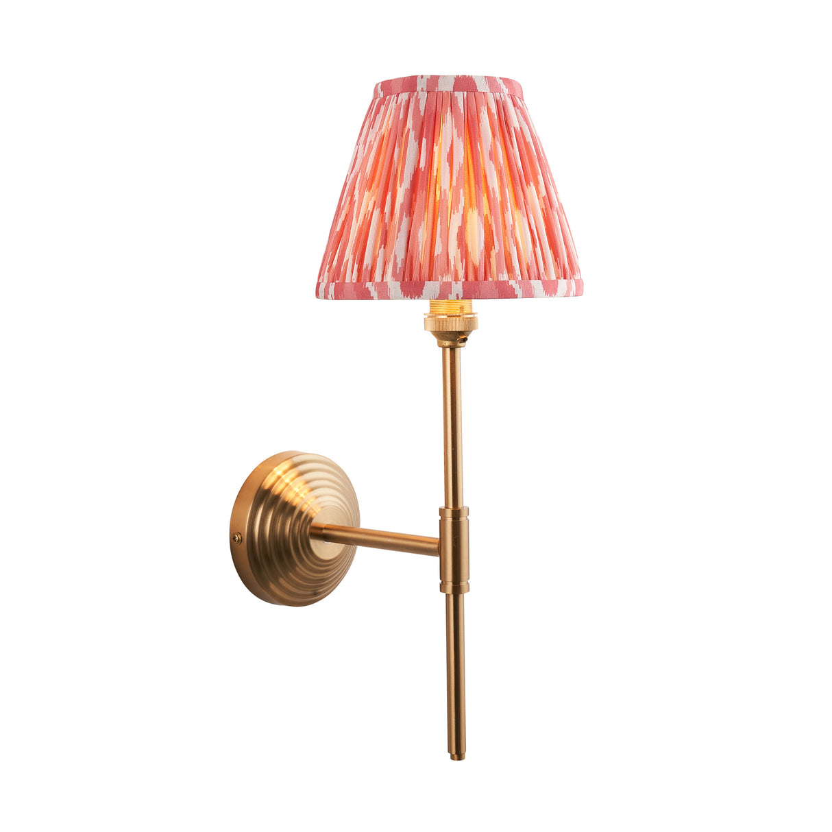 Obelisk T Bar & Ikat 16cm Coral pink shade - Comet Lighting