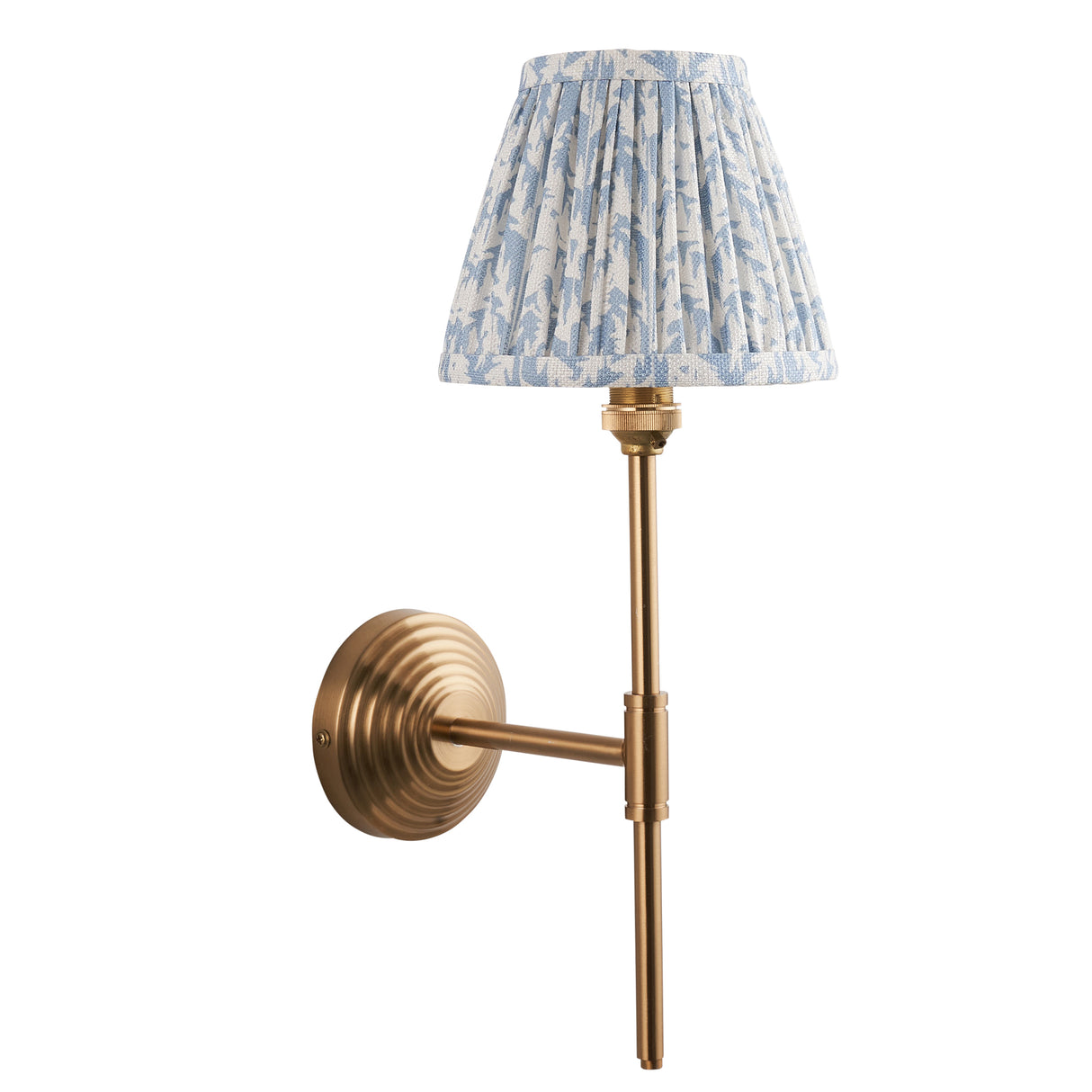 Obelisk T Bar & Leaf 16cm Shell bay blue shade - Comet Lighting