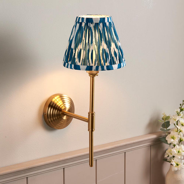 Obelisk T Bar & Ikat 16cm Marlin blue shade - Comet Lighting