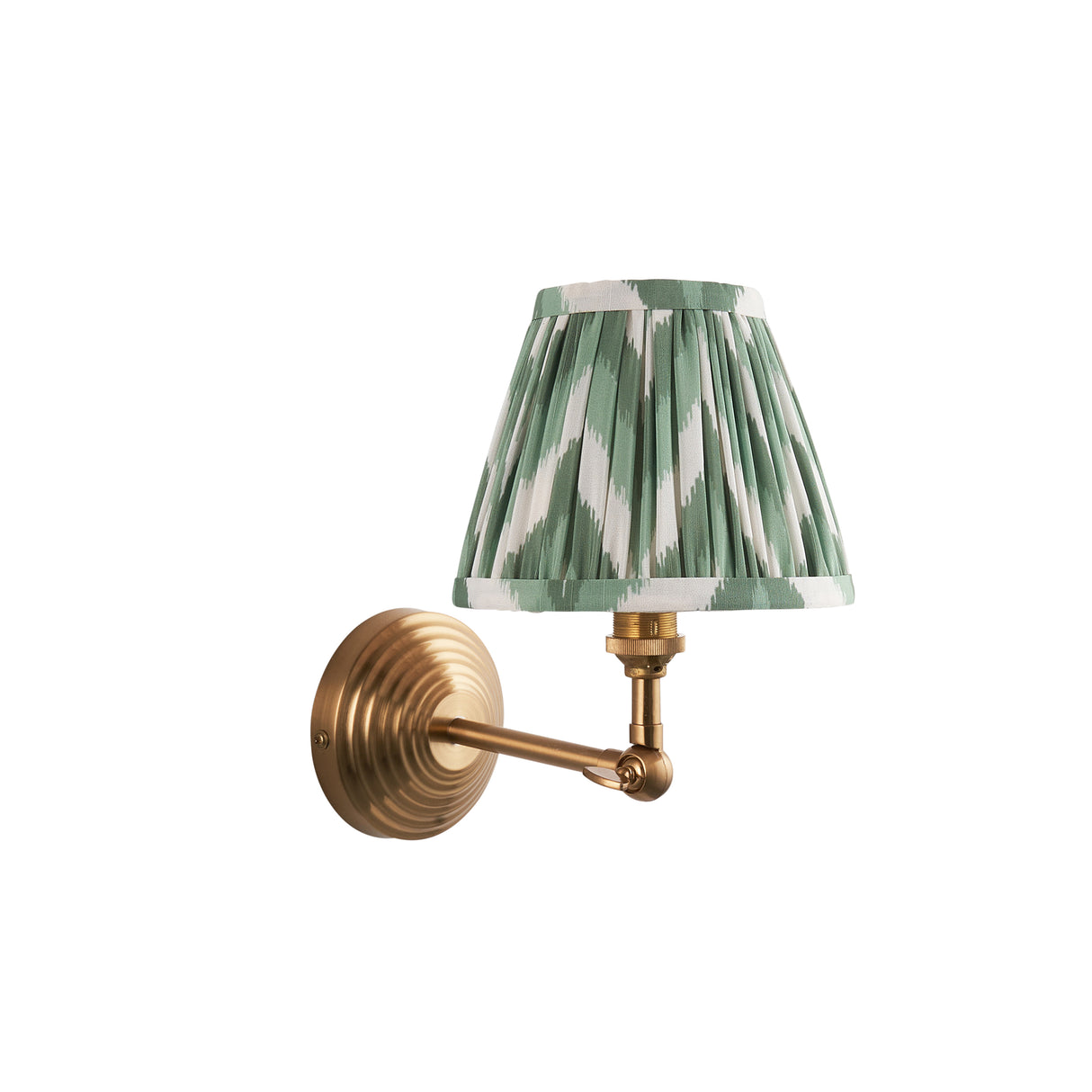 Obelisk Wing & Zigzag 16cm Cotswold green shade - Comet Lighting