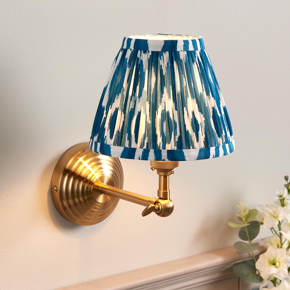 Obelisk Wing & Ikat 16cm Marlin blue shade - Comet Lighting