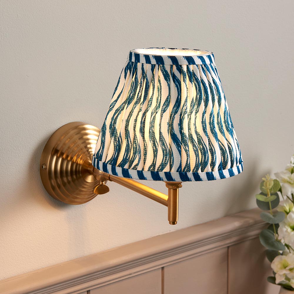 Obelisk Fold & Ripple 16cm Marlin blue shade - Comet Lighting