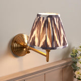 Obelisk Fold & Zigzag 16cm Pearl grey shade - Comet Lighting