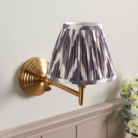 Obelisk Fold & Zigzag 16cm Pearl grey shade - Comet Lighting