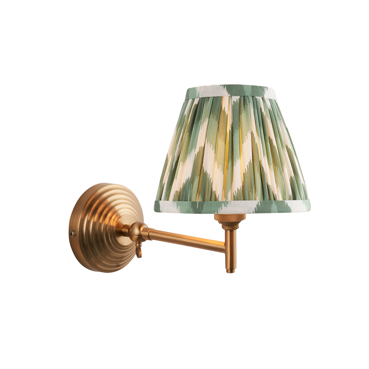 Obelisk Fold & Zigzag 16cm Cotswold green shade - Comet Lighting