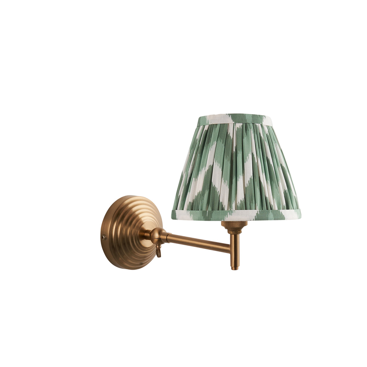 Obelisk Fold & Zigzag 16cm Cotswold green shade - Comet Lighting