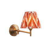 Obelisk Fold & Zigzag 16cm Apricot orange shade - Comet Lighting