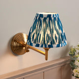 Obelisk Fold & Ikat 16cm Marlin blue shade - Comet Lighting