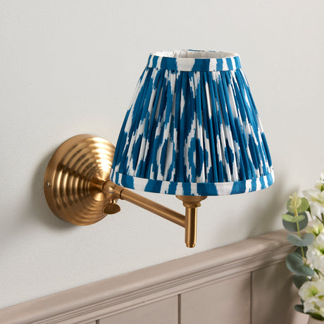 Obelisk Fold & Ikat 16cm Marlin blue shade - Comet Lighting