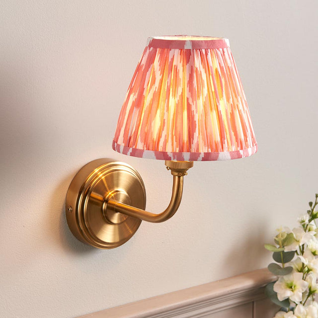 Step Arc & Ikat 16cm Coral pink shade - Comet Lighting