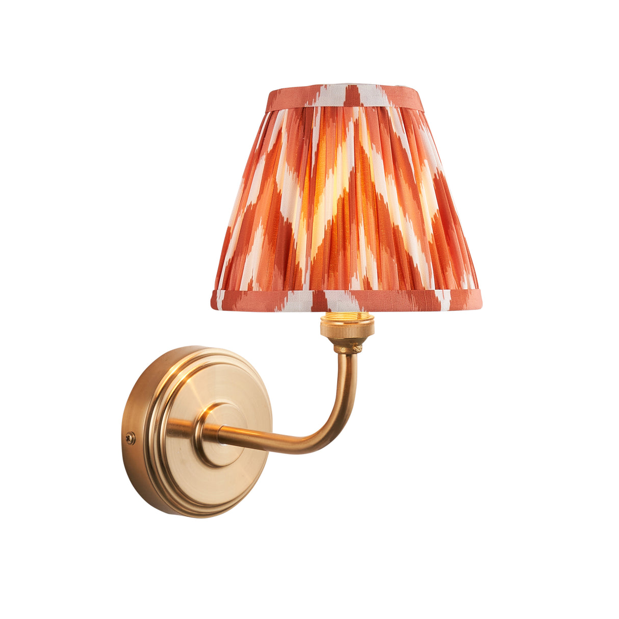 Step Arc & Zigzag 16cm Apricot orange shade - Comet Lighting