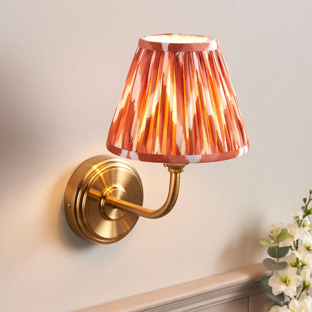 Step Arc & Zigzag 16cm Apricot orange shade - Comet Lighting