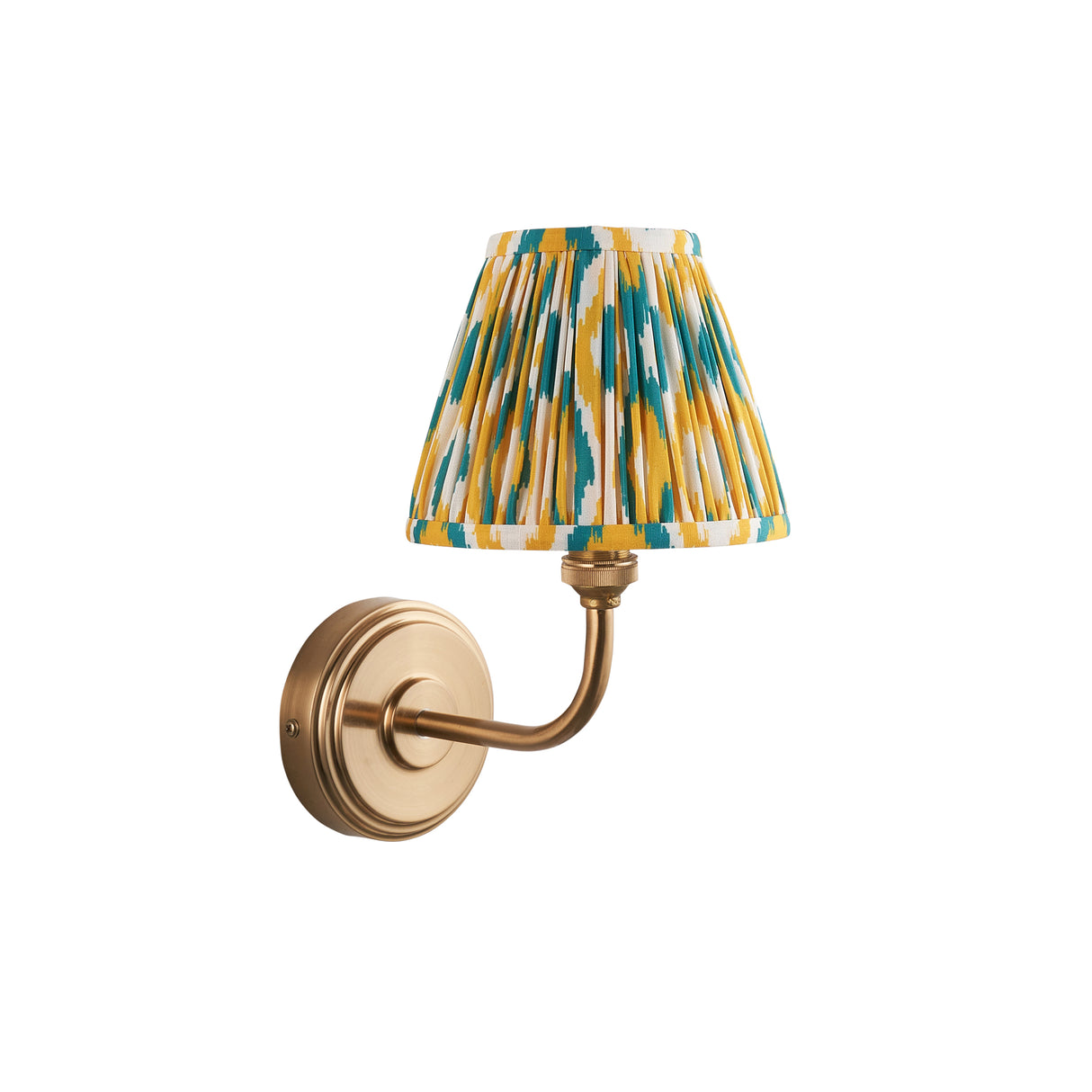 Step Arc & Ikat 16cm Yellow & jade shade - Comet Lighting