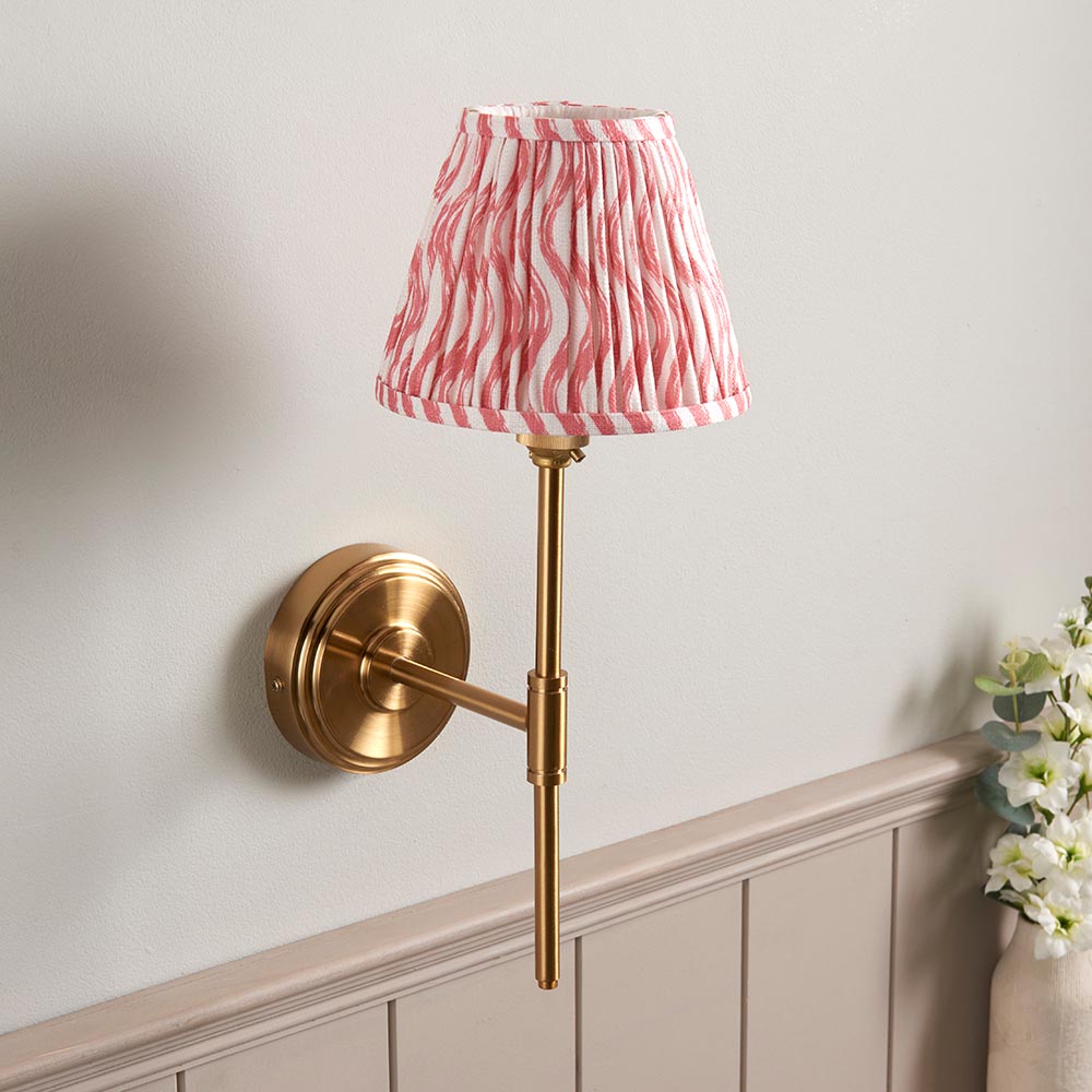 Step T Bar & Ripple 16cm Coral pink shade - Comet Lighting