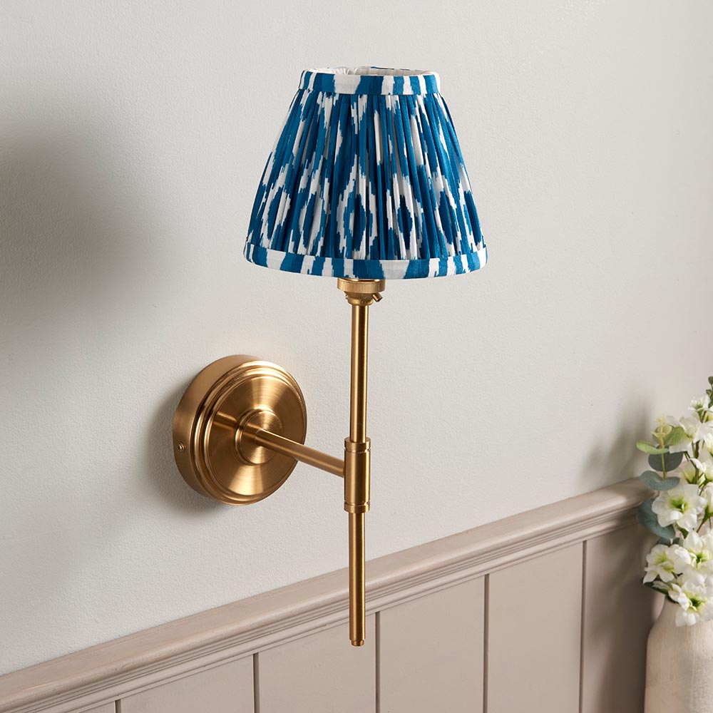 Step T Bar & Ikat 16cm Marlin blue shade - Comet Lighting