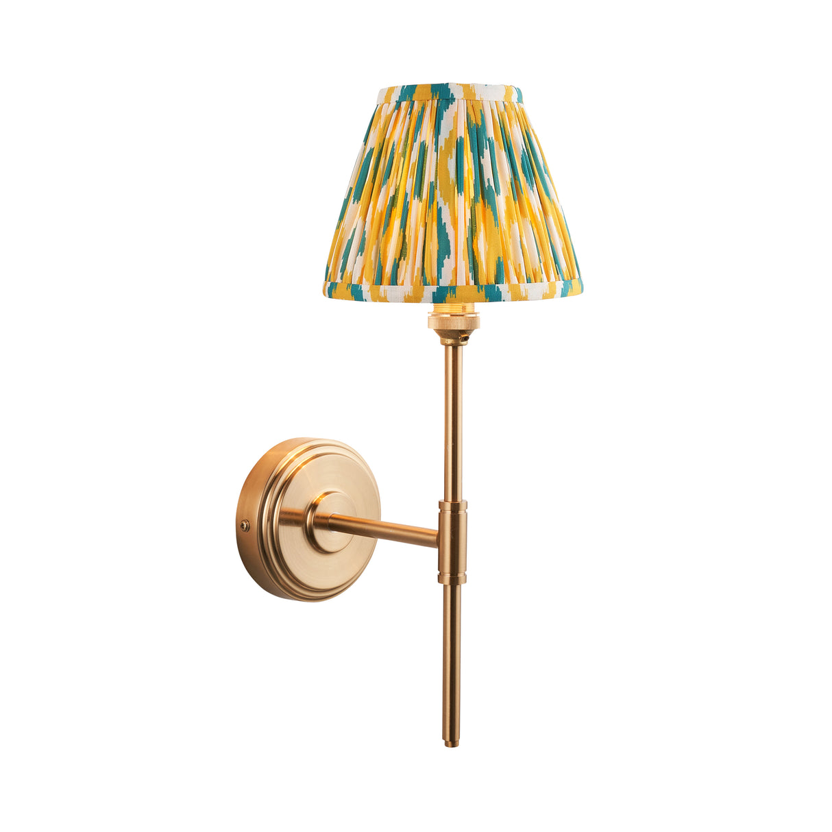 Step T Bar & Ikat 16cm Yellow & jade shade - Comet Lighting