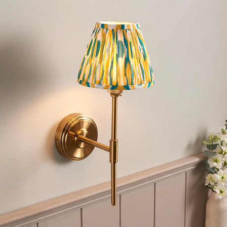 Step T Bar & Ikat 16cm Yellow & jade shade - Comet Lighting