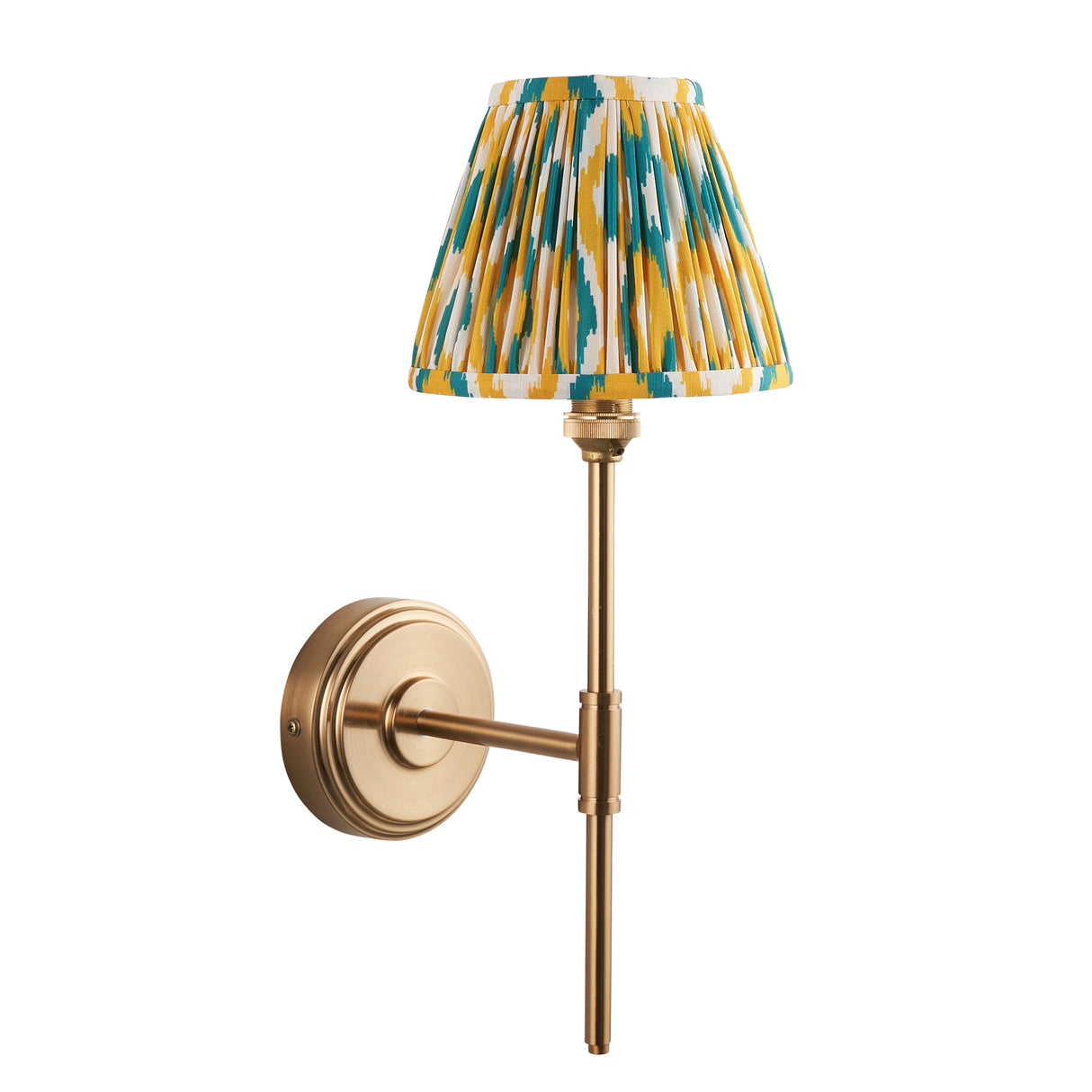 Step T Bar & Ikat 16cm Yellow & jade shade - Comet Lighting