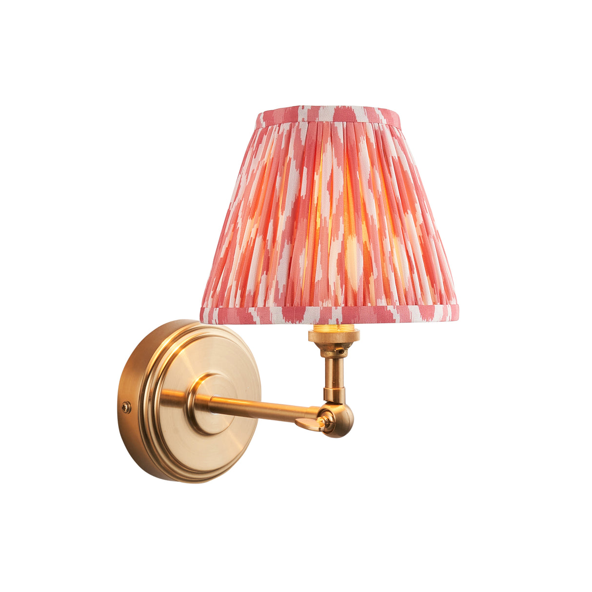 Step Wing & Ikat 16cm Coral pink shade - Comet Lighting