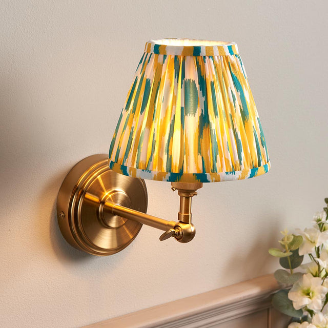 Step Wing & Ikat 16cm Yellow & jade shade - Comet Lighting