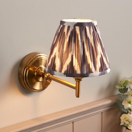 Step Fold & Zigzag 16cm Pearl grey shade - Comet Lighting