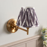 Step Fold & Zigzag 16cm Pearl grey shade - Comet Lighting