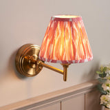 Step Fold & Ikat 16cm Coral pink shade - Comet Lighting