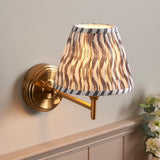 Step Fold & Ripple 16cm Pearl grey shade - Comet Lighting