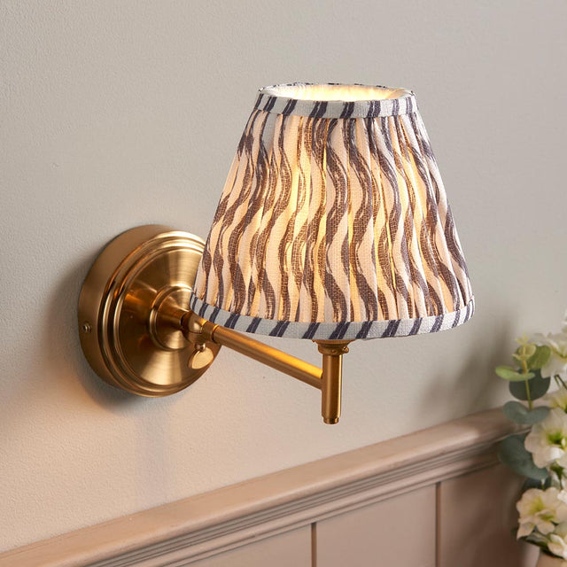 Step Fold & Ripple 16cm Pearl grey shade - Comet Lighting