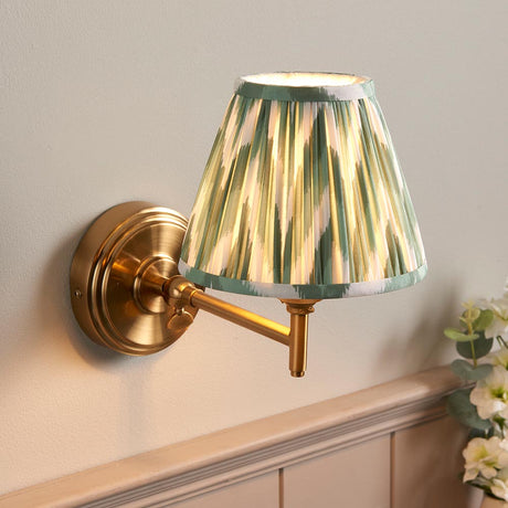 Step Fold & Zigzag 16cm Cotswold green shade - Comet Lighting