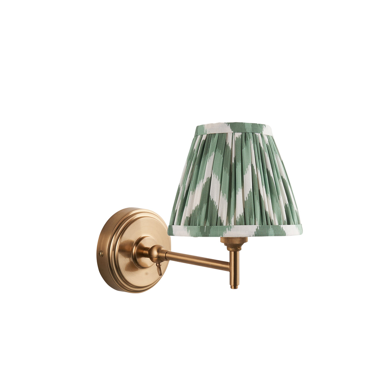 Step Fold & Zigzag 16cm Cotswold green shade - Comet Lighting